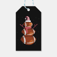 Funny Football Rugby Snowman Christmas New Year