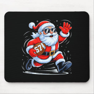 Funny Football Santa 67 Christmas Xmas Holiday Boy Mouse Mat