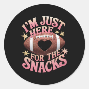 Funny Football Shirt Women I'm Just Here For The S Classic Round Sticker