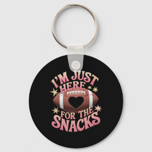 Funny Football Shirt Women I'm Just Here For The S Key Ring