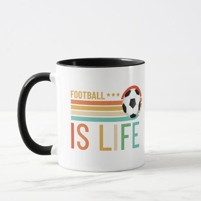 Funny Football Soccer Quotes Cups (Left)
