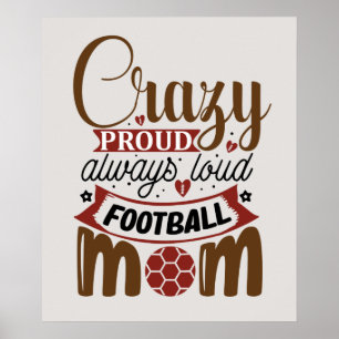 funny football sports Mum  Poster