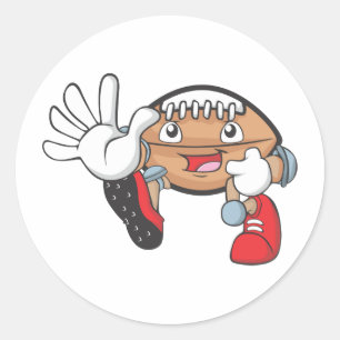 Funny Football T-Shirts   Funny Football Gifts Classic Round Sticker