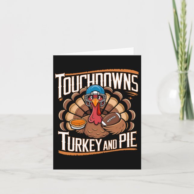 Funny Football Thanksgiving Adults Kids Collection Card (Front)