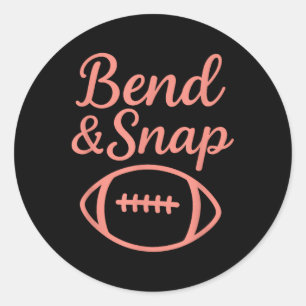 Funny Football Touchdown Season Bend And Snap Foot Classic Round Sticker