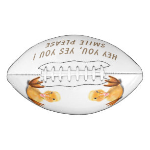 Funny Football with Playful Ducklings - Smile American Football