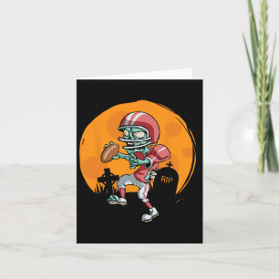 Funny Football Zombie Player Halloween Football Sp Card