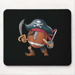 Funny Footbyll Pirate Halloween Mens Womens Kids F Mouse Mat