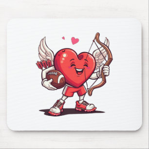 Funny Footll Valentines Day Boys Kids Girls Cupid  Mouse Mat