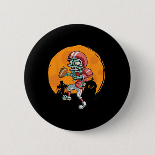 Funny Footll Zombie Player Halloween Footll Sport 6 Cm Round Badge