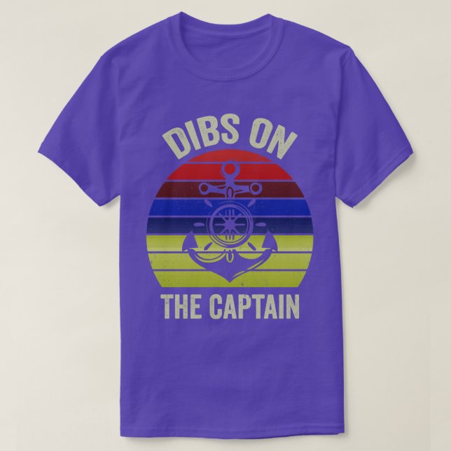 Funny For Captains Wife Hus Dibs On The Captain T-Shirt (Design Front)