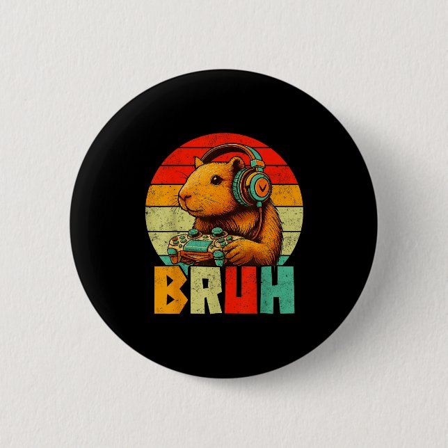 Funny For Capybara Lovers Mens Boys Kids Graphics  6 Cm Round Badge (Front)