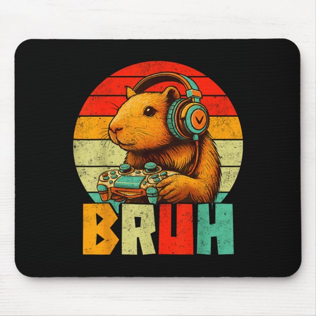 Funny For Capybara Lovers Mens Boys Kids Graphics  Mouse Mat (Front)