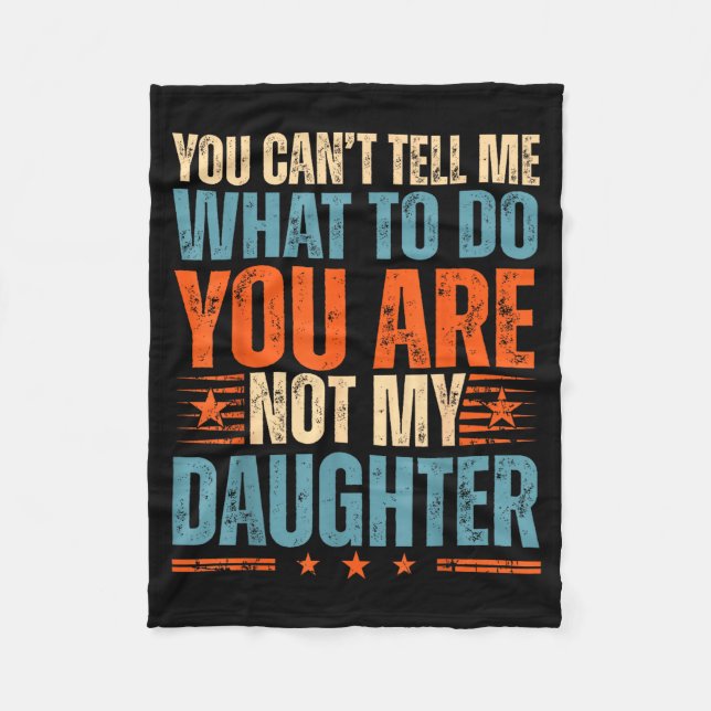Funny For Father Dad From Daughter Father's Day Da Fleece Blanket (Front)