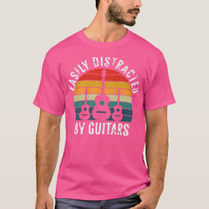 Funny For Guitar Lover Vintage Easily Distracted B T-Shirt