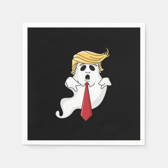 Funny For Halloween, Donald Costume Classic Napkin (Front)