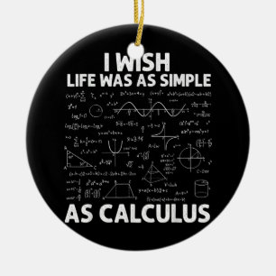Funny For Men Women Math Teacher Math Joke Humor  Ceramic Tree Decoration