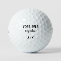  Funny FORE-EVER Initials Couple Titleist