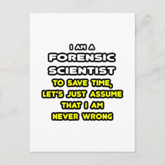 Funny Forensic Scientist T-Shirts Postcard