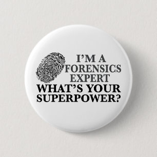 Funny Forensics Expert 6 Cm Round Badge
