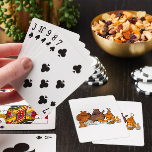 Funny Forest Animals Cute Woodland Creatures Playing Cards