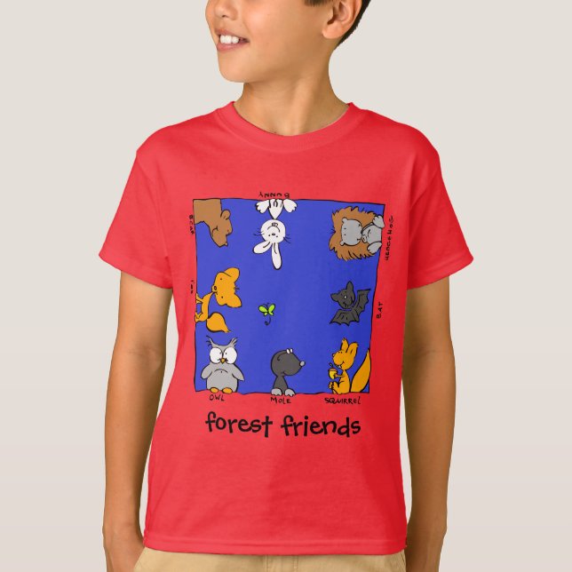 Funny Forest Animals-"forest friends" T-Shirt (Front)