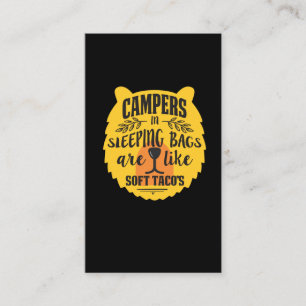 Funny Forest Bear Camping Hiking Quote Gift Business Card