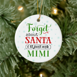 Funny Forget MIMI Grandma Christmas Ornament