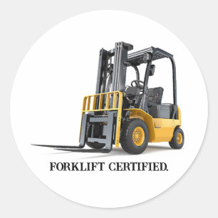 Funny Forklift Certified Sticker