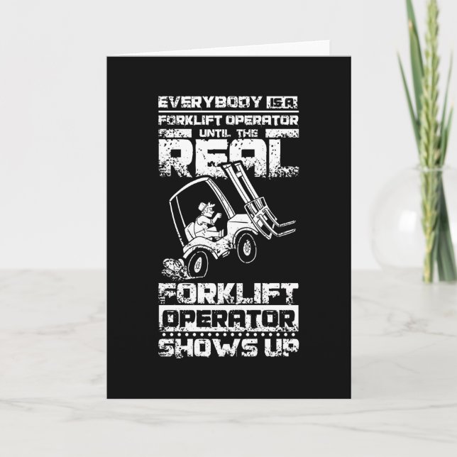 Funny Forklift Operator Card (Front)