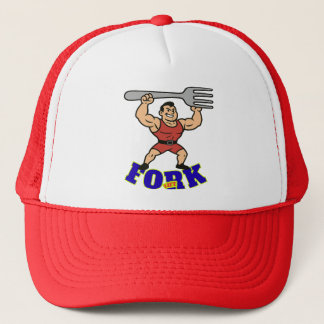 Funny Forklift Strongman Design Trucker Hat