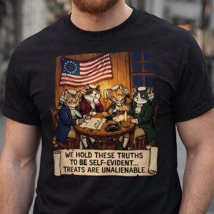 Funny Founding Fathers Cats 250th Anniversary T-Shirt