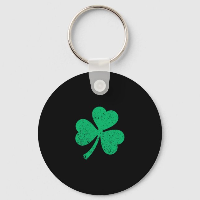 Funny Four Leaf Clover Irish Shamrock St.patricks  Key Ring (Front)