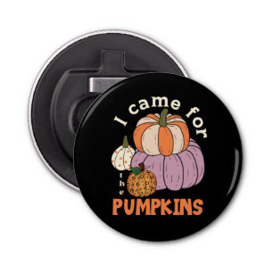Funny Four Pumpkins Fall Bottle Opener