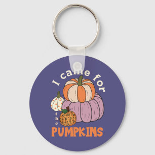 Funny Four Pumpkins Fall Key Ring