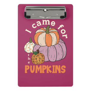 Funny Four Pumpkins Fall Mini Clipboard