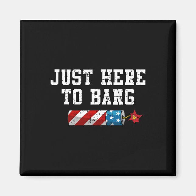 Funny Fourth Of July 4th Of July I'm Just Here To  Magnet (Front)