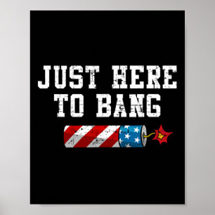 Funny Fourth Of July 4th Of July I'm Just Here To Poster