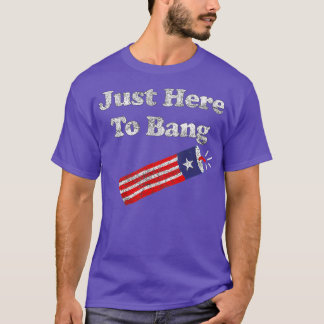 Funny Fourth of July 4th of July Im Just Here To T-Shirt