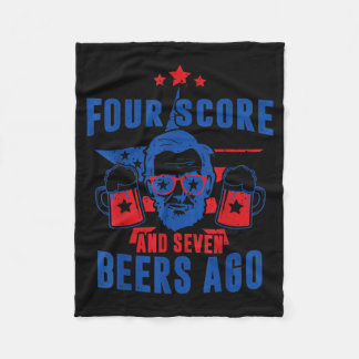 Funny Fourth Of July American Independence Day Fleece Blanket
