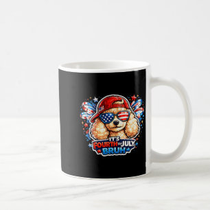 Funny fourth of july bruh poodle dog patriotic usa coffee mug