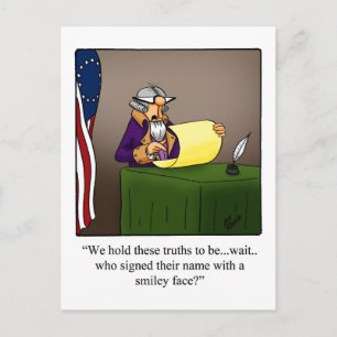 Funny Fourth Of July Humour Postcard