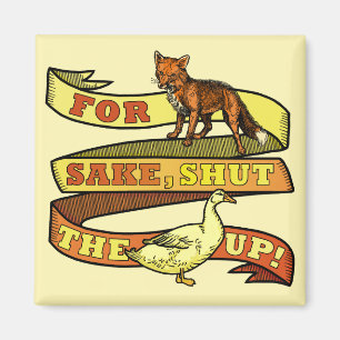 Funny Fox Duck Animal Pun Magnet