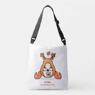 Funny Fox Im Fine Everything Is Fine Coffee Chaos Crossbody Bag