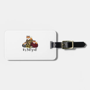 Funny Fox It's Fall Y'all Thanksgiving Animal Love Luggage Tag