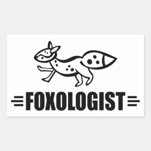 Funny Fox Rectangular Sticker