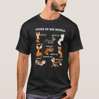 Funny Foxes Of The World Shirt Foxes Lovers Gifts 