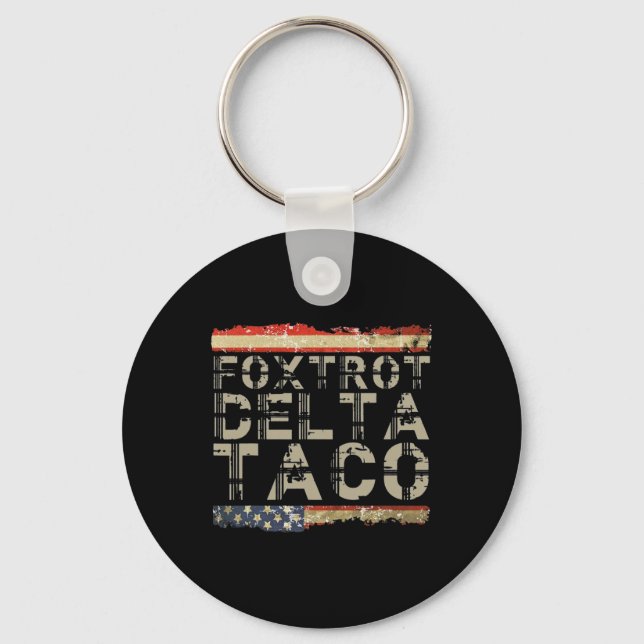 Funny Foxtrot Delta Taco3  Key Ring (Front)