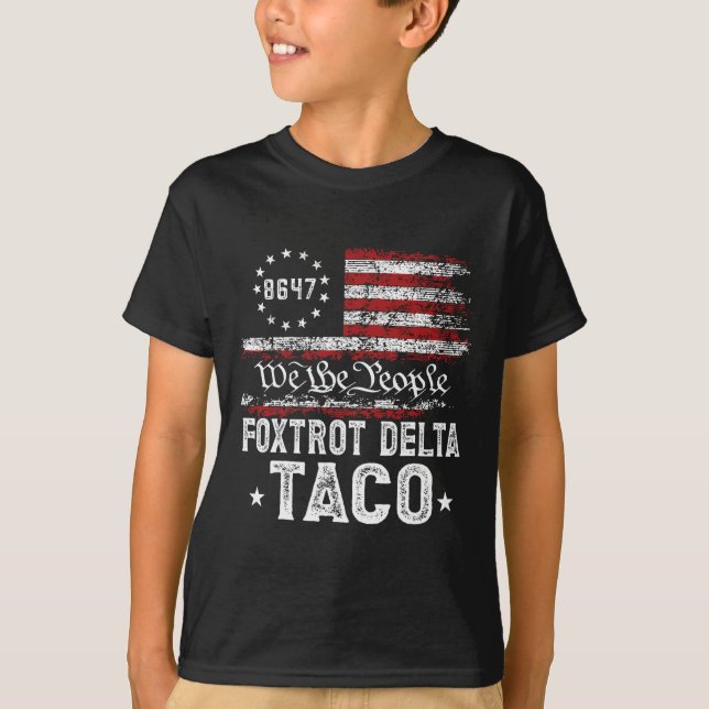 Funny Foxtrot Delta Taco  T-Shirt (Front)