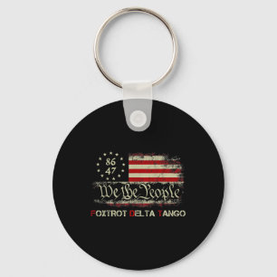Funny Foxtrots Delta Tangos We The People Us Ameri Key Ring